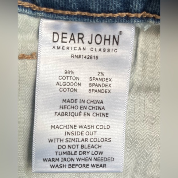 NWT Dear John Super High Rise Frankie Straight Crop Jeans - Picture 8 of 9